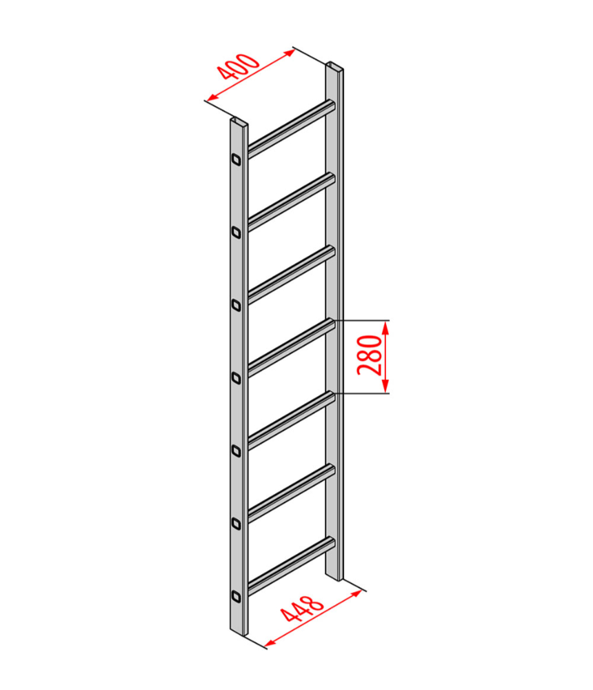 Ladder sections for Hymer Fixed Vertical Ladder System Murdoch